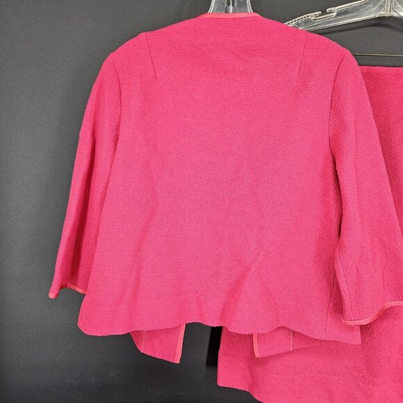 Vintage Amy Adams Knits Skirt Suit Womens Medium Studded Jacket Skirt Set 80s - Picture 7 of 16